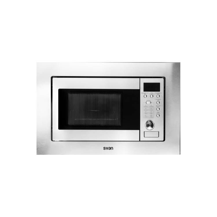 INTEGRATED MICROWAVE WITH GRILL ELECTRONIC STAINLESS STEEL 20 LITRES SVAN SMWI2800DGX
