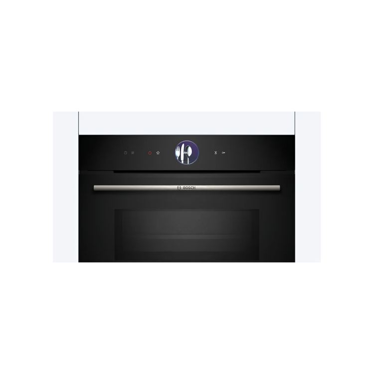 SERIES 8 COMPACT OVEN WITH MICROWAVE 45 CMS BLACK WITH TFT DISPLAY AND SELF CLEANING BOSCH CMG7761B1
