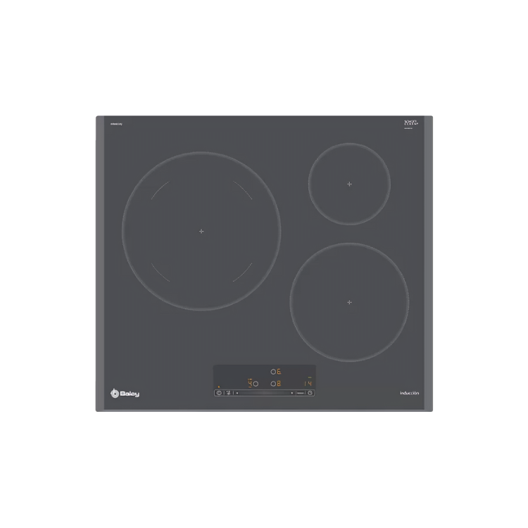 INDUCTION HOB BEVELED SLIDER TOUCH CONTROL 3 HEATING ZONES ANTHRACITE GLASS BALAY 3EB865AQ